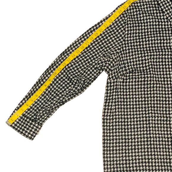 Women's Size 2X CHAPS No-Iron Button Down Blouse Houndstooth Check 100% Cotton - Picture 4 of 5